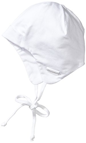 Sterntaler Gorra unisex con cinta para el cuello, Edad: 4-5 meses, Tamaño: 41, Blanco