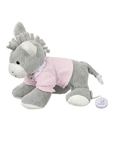 Sterntaler Peluche Musical Chica Emmi el Burro, Mecanismo Musical Intercambiable, Tamaño: M, Gris/Rosa