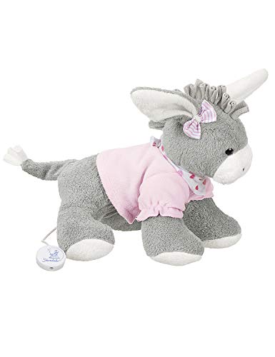 Sterntaler Peluche Musical Chica Emmi el Burro, Mecanismo Musical Intercambiable, Tamaño: M, Gris/Rosa