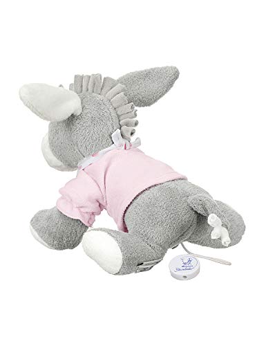 Sterntaler Peluche Musical Chica Emmi el Burro, Mecanismo Musical Intercambiable, Tamaño: M, Gris/Rosa