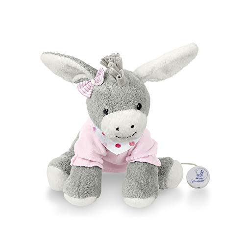 Sterntaler Peluche Musical Chica Emmi el Burro, Mecanismo Musical Intercambiable, Tamaño: M, Gris/Rosa