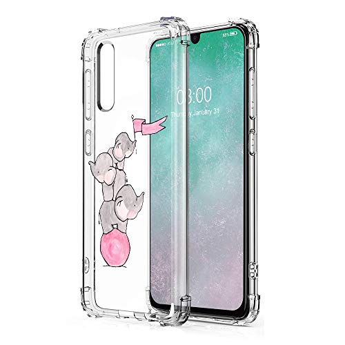 Suhctup Funda Transparent Compatible para Samsung Galaxy J8 2018,Carcasa Protectora [Antigolpes] Suave Silicona TPU Bumper Cojín de Aire de Cuatro Esquinas Protector Gel para Galaxy J8 2018,A5