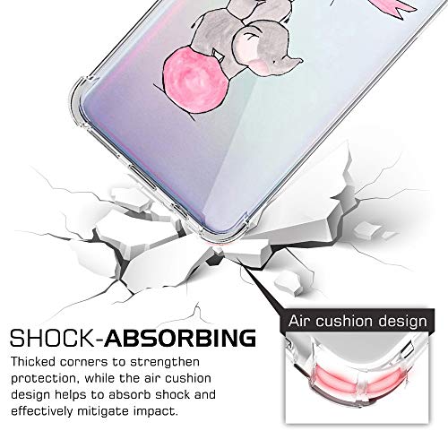 Suhctup Funda Transparent Compatible para Samsung Galaxy J8 2018,Carcasa Protectora [Antigolpes] Suave Silicona TPU Bumper Cojín de Aire de Cuatro Esquinas Protector Gel para Galaxy J8 2018,A5