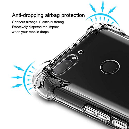 Suhctup Funda Transparent Compatible para Xiaomi Redmi 6 Pro/A2 Lite,Carcasa Protectora [Antigolpes] Suave Silicona TPU Bumper Cojín de Aire de Cuatro Esquinas Protector Gel para Redmi 6 Pro,A5