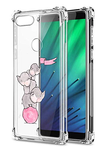 Suhctup Funda Transparent Compatible para Xiaomi Redmi 6 Pro/A2 Lite,Carcasa Protectora [Antigolpes] Suave Silicona TPU Bumper Cojín de Aire de Cuatro Esquinas Protector Gel para Redmi 6 Pro,A5