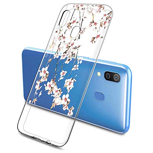 Suhctup Transparente Funda Compatible con Samsung Galaxy Note 10 Pro,Cárcasa Silicona Ultra Fina Flor Diseño Anti-Arañazos Antigolpes Bumper TPU Resistente Case Cover para Galaxy Note 10 Pro(8)