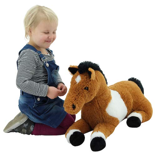 sweety-toys 1883 de peluche Caballo potro 70 cm blanco-marrón