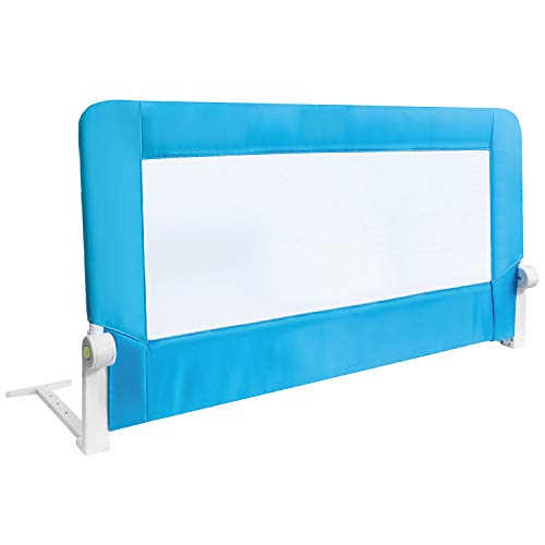 Tatkraft Guard Barandilla para Cama de Bebé Abatible Anticaidas Acero/Plástico/Poliester Azul 120X47X65 cm