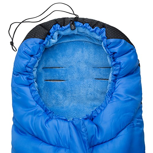 TecTake Saco de invierno dormir térmico para carrito silla de bebé universal abrigo polar - disponible en diferentes colores - (Azul | No. 401001)