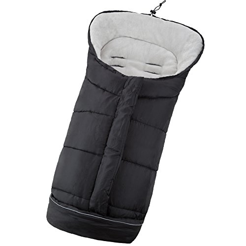 TecTake Saco de invierno dormir térmico para carrito silla de bebé universal abrigo polar - disponible en diferentes colores - (Negro | No. 400995)