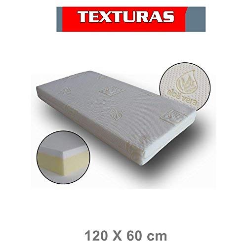 TEXTURAS HOME - Colchón de Cuna ALOE VERA Desenfundable 120x60 cms