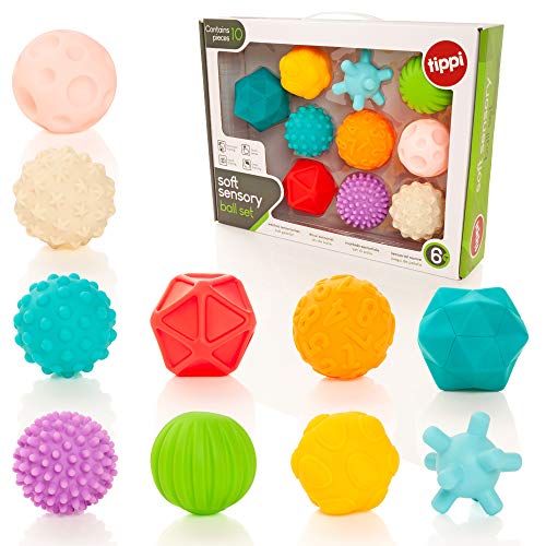 Tippi Juego de Pelota de Juego sensorial Suave 10 - Bebé o Juguete para niños pequeños