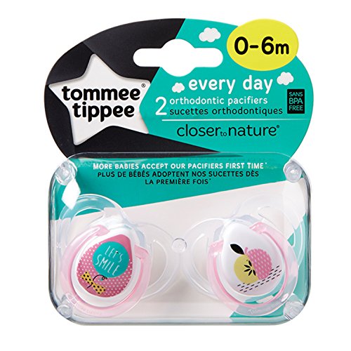 Tommee Tippee - 43335465 - Chupetes,0-6M, colores surtidos, 2 unidades