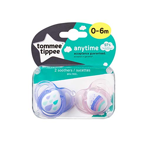 Tommee Tippee - 43335465 - Chupetes,0-6M, colores surtidos, 2 unidades