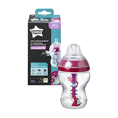 Tommee Tippee Biberón Anti-cólicos Avanzado, 260 ml, rosa