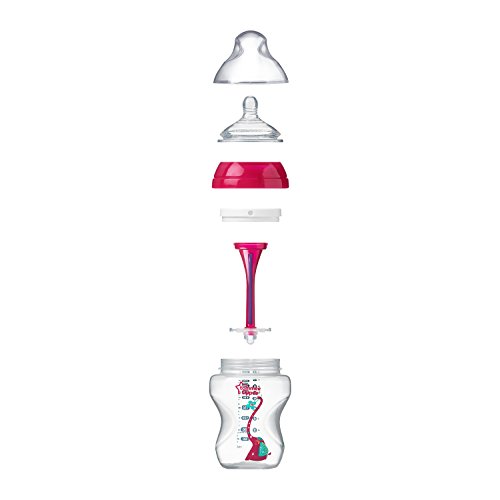 Tommee Tippee Biberón Anti-cólicos Avanzado, 260 ml, rosa