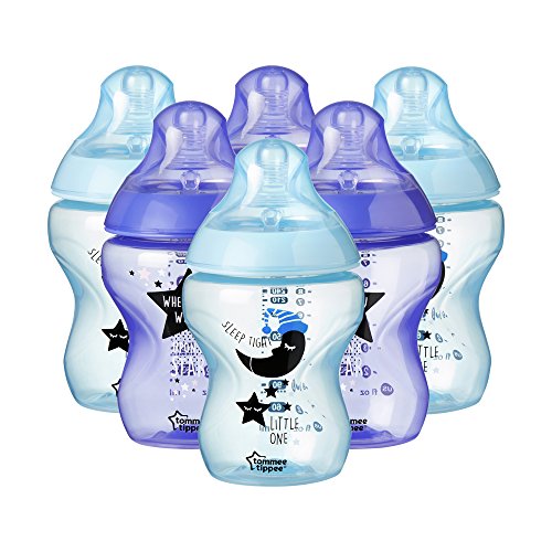 Tommee Tippee Biberones Closer to Nature, 260 ml, 6 unidades, azul