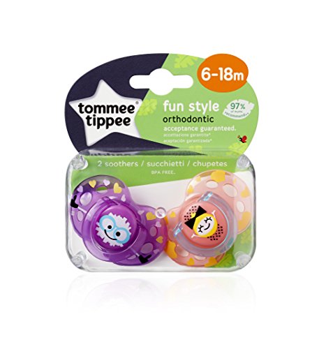 Tommee Tippee Closer to Nature - Chupetes para bebes entre 6 y 18 meses (pack de 2) surtido: colores/modelos aleatorios