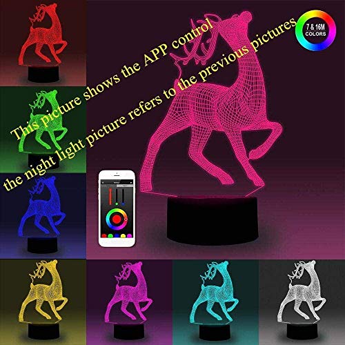 Touch And App Dual Control Bull 3D Light Lámpara LED colorida Habitación para niños Nightlight Power Bank Accesorios de luz 3D Usb 3D Lámpara Led Regalos Home Deco