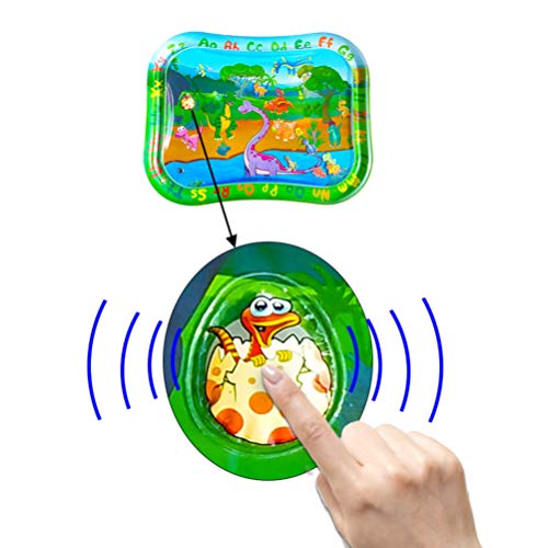 TOYANDONA Tiempo de Barriga del Mar Estera de Juego de Agua Inflable Almohadilla de Cojín de Arrastre Tapete de Juego Juguete de Actividad Sensorial para Bebés Niños Pequeños Bebé Niña Niño