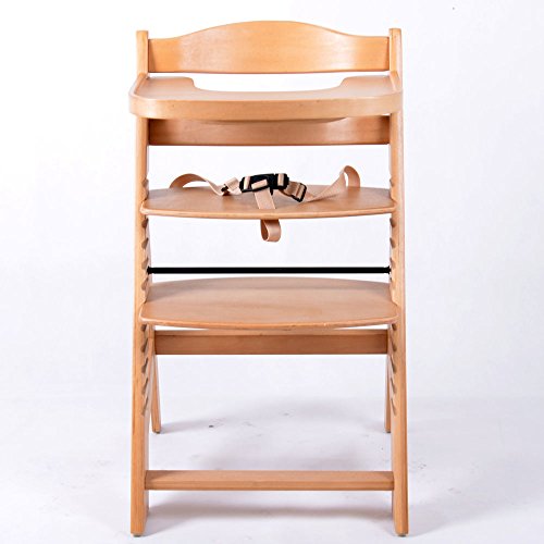 Trona estafa escalera Silla para niños Trona de bebé Trona de Madera para bebé HC6551-D01 CREMA