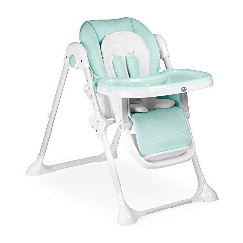 Trona Para Bebe Evolutiva Tasty Verde Suave- Innovaciones MS 2056. 6 Posiciones De Altura y 3 De Reclinación- Bandeja Extraíble y Reposapiés Regulable