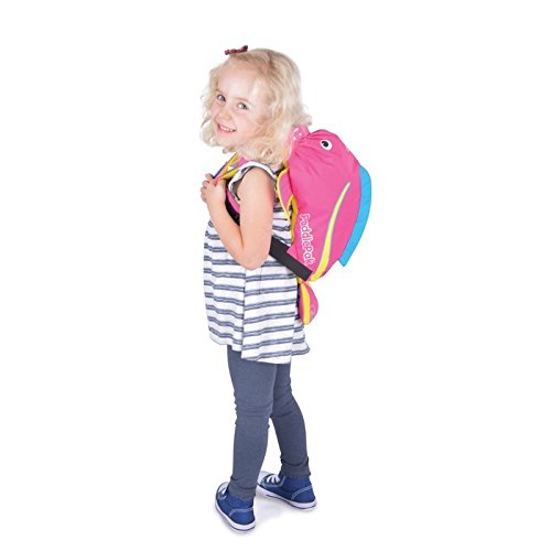 Trunki PaddlePak - Mochila infantil impermeable para piscina y gimnasio, Coral, 37 x 29 x 17 cm