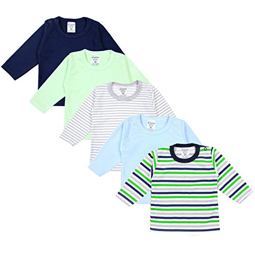 TupTam Camiseta Manga Larga para Bebé Niño, Pack de 5, Multicolor, 3-4 Años(104cm)