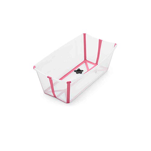 Vaschetta Pieghevole Bagno Stokke Flexi Bath Trasparente Rosa