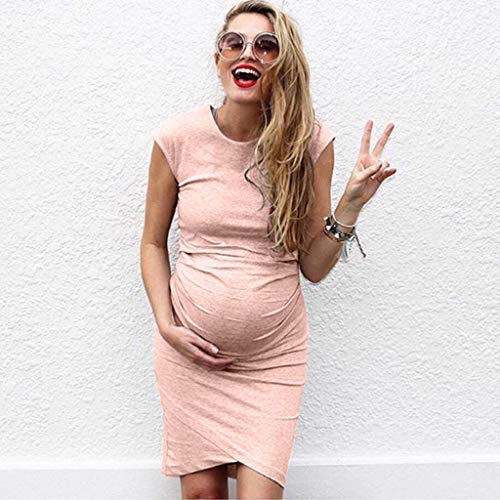 Vectry Ropa para Embarazadas Vestidos Premama para Boda Cortos Moda Mujer 2019 Vestidos Verano Vestidos Casuales Cortos Vestidos Largos Elegantes Vestido Rosa