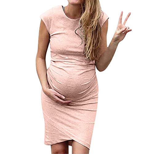 Vectry Ropa para Embarazadas Vestidos Premama para Boda Cortos Moda Mujer 2019 Vestidos Verano Vestidos Casuales Cortos Vestidos Largos Elegantes Vestido Rosa