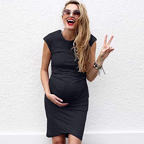 Vectry Ropas Embarazada Vestidos para Premama Vestidos Largos Casual Verano Vestidos Mujer Verano 2019 Casual Vestidos de Fiesta Largos de Noche Elegantes Vestido Negro