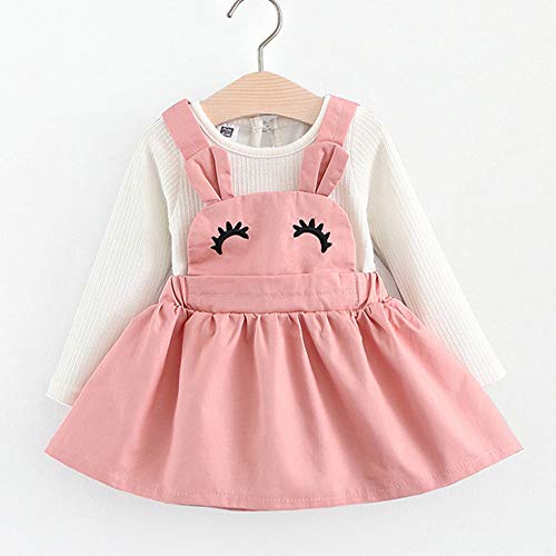 Vestido niña otoño Invierno 2018, Infantil Recién Nacido bebé niña pestaña Curvy Conejo Oreja Honda Princesa Vestido Trajes de Ropa de Manga Larga