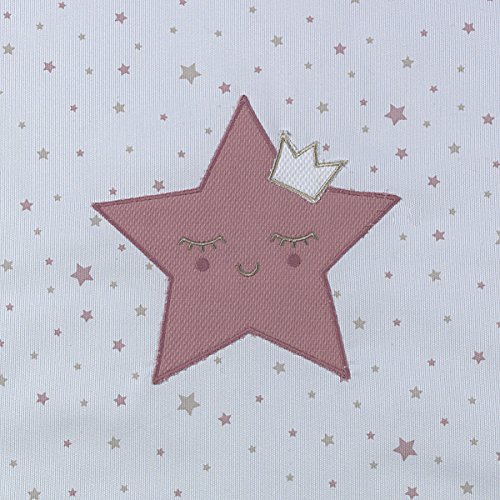 VESTIDURA PARA MINICUNA ACOLCHADA CON VENTANA ESTRELLA DORMILONA MALVA