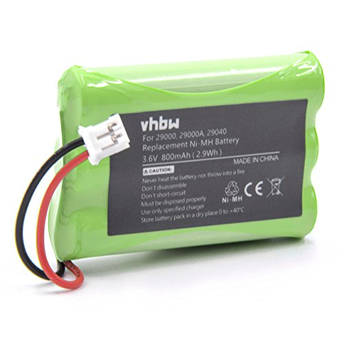 vhbw Batería NiMH 800mAh (3.6V) para babyphone, monitor de bebé Motorola MBP11, MBP33, MBP34, MBP36, MBP36PU