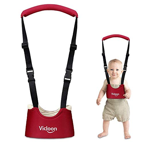 Vicloon Andador Arnés Tirantes Con Correa de Bebé Walking Rings Para Aprender A Andar Doble Función Doble Protección