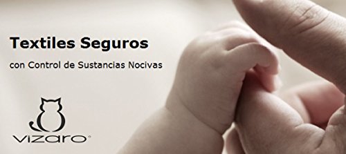 Vizaro - CUNA NIDO Bebé Reversible Multiuso -100% ALGODÓN PURO ALTA CALIDAD - Uso como cambiador, cojín REDUCTOR Cuna, Capazo de Viaje - Facilita COLECHO - Hecho UE, certificado OekoTex - C. Gris Luna