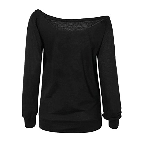 VJGOAL Mujeres otoño Casual Sexy Labios Impreso Manga Larga Sudadera Pullover Tops Blusa Camisa(M,Blanco)