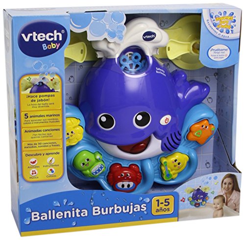 VTech-80-146022 Ballena Resistente al Agua con luz y Sonido, 30.5 x 24.1 x 11.9 (3480-146022)