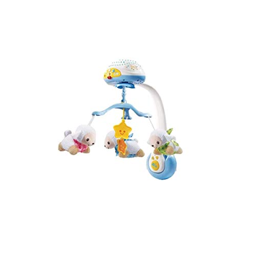 VTech Lumi Mobile Compte-moutons Sonoro - Móvil para cuna (Azul, De plástico, Niño, 3 año(s), Francés, CE)