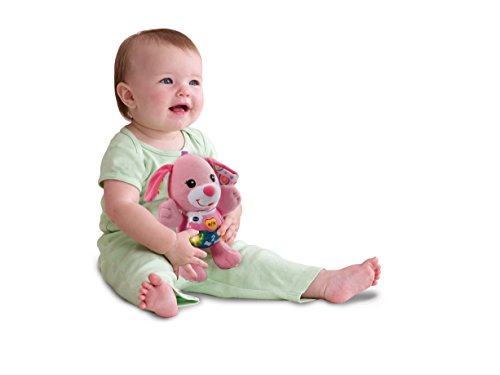 VTech-Peque Perrito de Peluche Interactivo con Canciones Voces y Actividades Que estimulan al bebé en Diferentes aspectos Desarrollo Motor, del lenguaje y sensorial, Color Rosa (3480-502357)