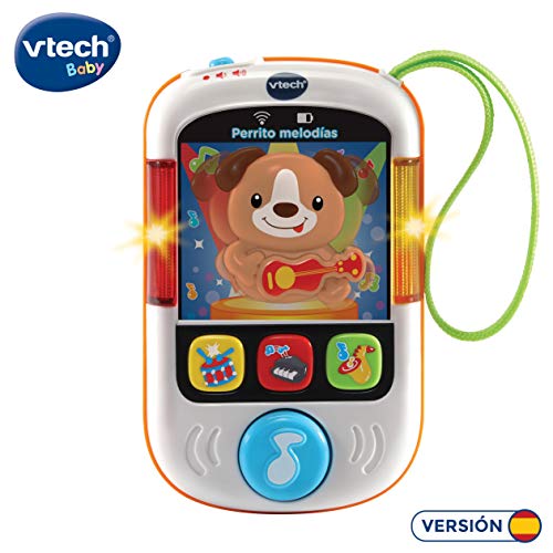 VTech- Perrito, MP3 Reproductor Musical de Juguete para bebé con más de 65 melodías, Canciones, Sonidos y Voces, enseña Vocabulario e Instrumentos (3480-508422)