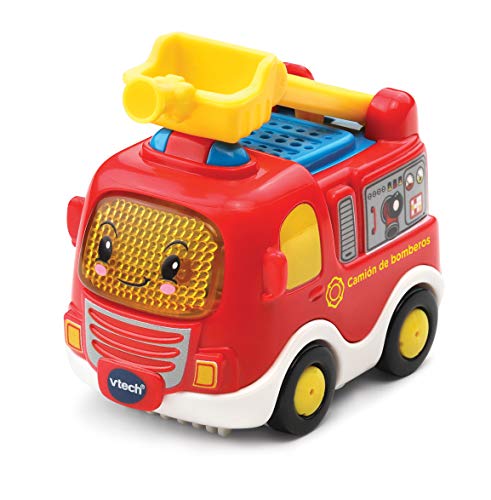 VTech- Piero camión de Bomberos TutTut Bólidos Vehículo Interactivo con luz, Voz, música y Efectos de Sonido, Incluye botón Sorpresa, Multicolor (80-514022)