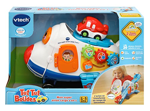 VTech Tut Tut Bolides Mon Super Avion Cargo 2 en 1 - Juegos educativos (1 año(s), 5 año(s), AAA, 133 mm, 375 mm, 241 mm)