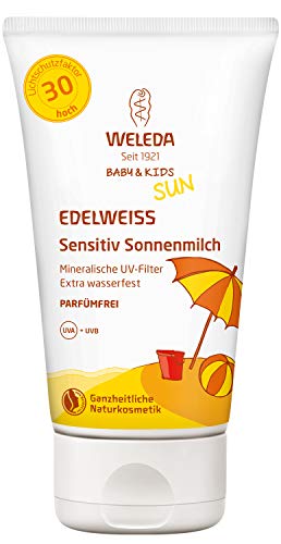 Weleda Edelweiss Sensitiv sol Leche Baby & niño SPF 30, 15