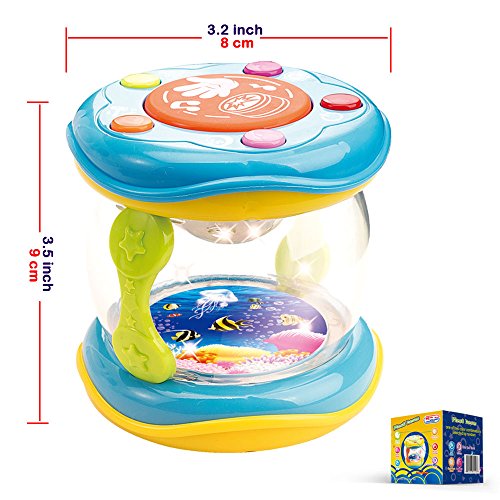 WEofferwhatYOUwant Instrumento Musical Educativo Portátil de Pequeño Tamaño para Bebés más 18 Meses. Canciones Iinfantiles Lullaby Bebe - Baby Drum