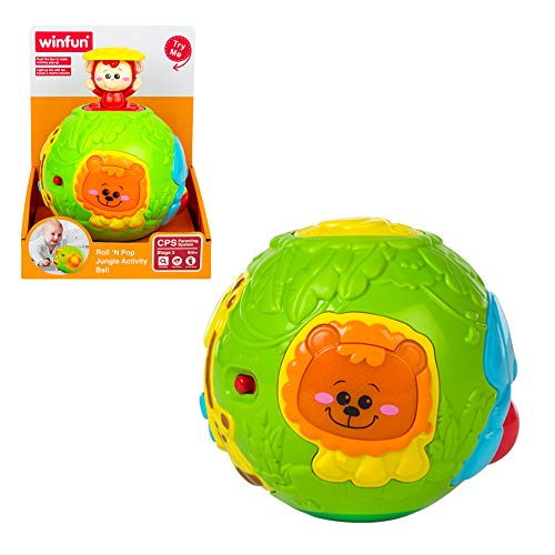 winfun - Bola de animales infantil con luz y sonido (44527)