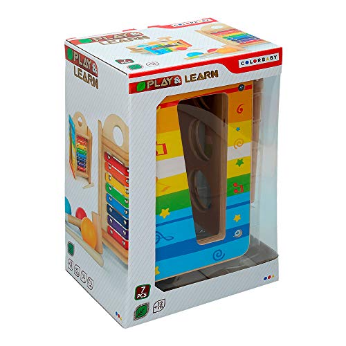 WOOMAX Juego martillo y xilófono de madera (Colorbaby 46205)