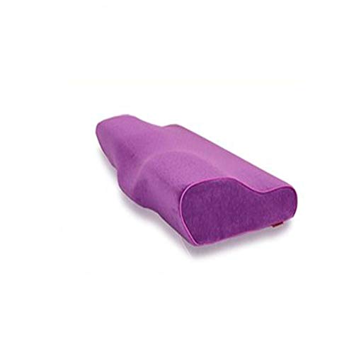 WYXR Cómoda Y Relajante Memoria Almohada De Vértebra Cervical De Algodón, Almohada De Apoyo para El Cuello Y El Hombro, Almohada Ortopédica Que Alivia El Dolor Y Ayuda A Dormir,Purple,S