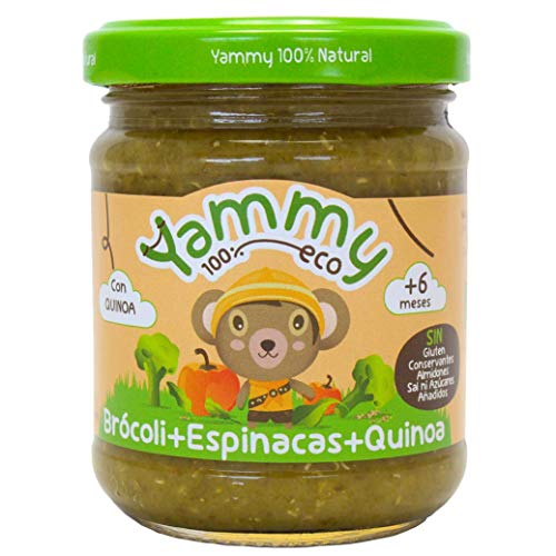 Yammy Tarrito De Brócoli Espinacas Quinoa Ecológico 195Gr X 6 Uds 6M+ 6 Unidades 2000 g